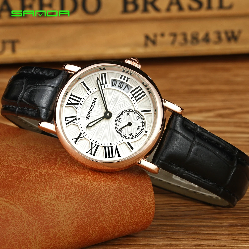 Часы наручные SANDA женские кварцевые брендовые водонепроницаемые романтические