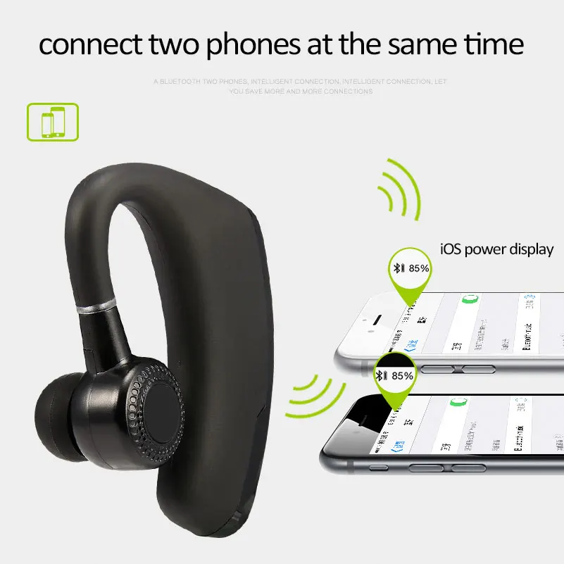 Бизнес беспроводные Bluetooth наушники громкой связи с шумоподавлением Спортивная bluetooth-гарнитура с микрофоном для Meizu для Xiaomi iPhone