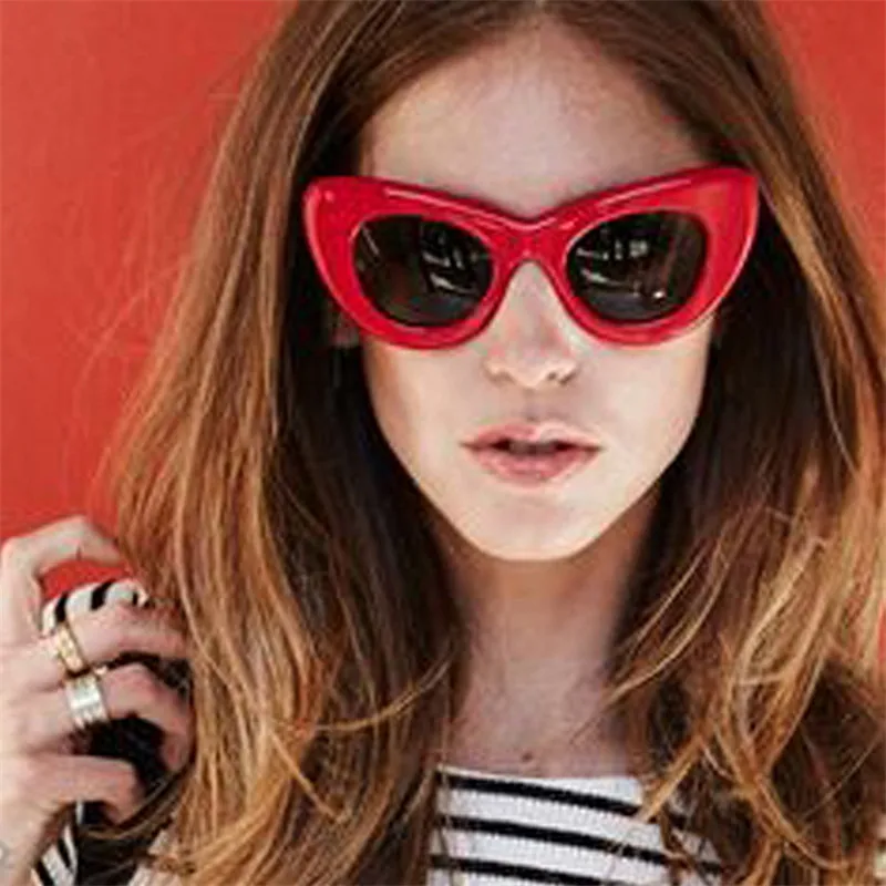 In-X Vintage cat eye sunglasses Ladies sun glasses women eyewear Large frame Fashion white oculos de sol feminino 2019 |