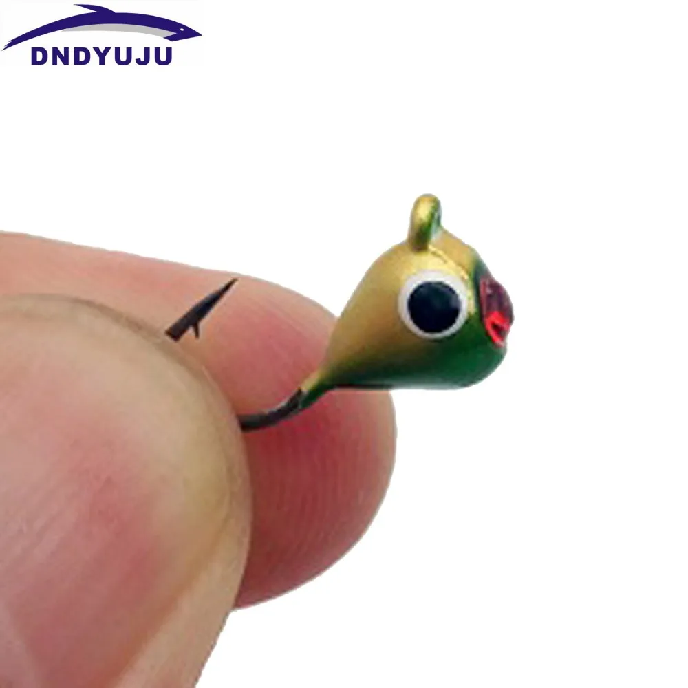 DNDYUJU, 6 шт., зимняя ледяная приманка на рыболовный крючок, 1,5 см, 1,1 г, свинцовая головка, крючок, приманка, рыболовные снасти