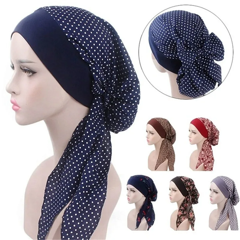 Новинка 2019 Женский Durag длинный хвост чалма бандана дышащие Искусственные парики