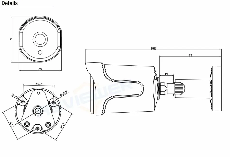 H.265/H.264 2MP/1080P True WDR Star light Camera HI3516D + IMX327 сенсор 2 шт. массив наружная