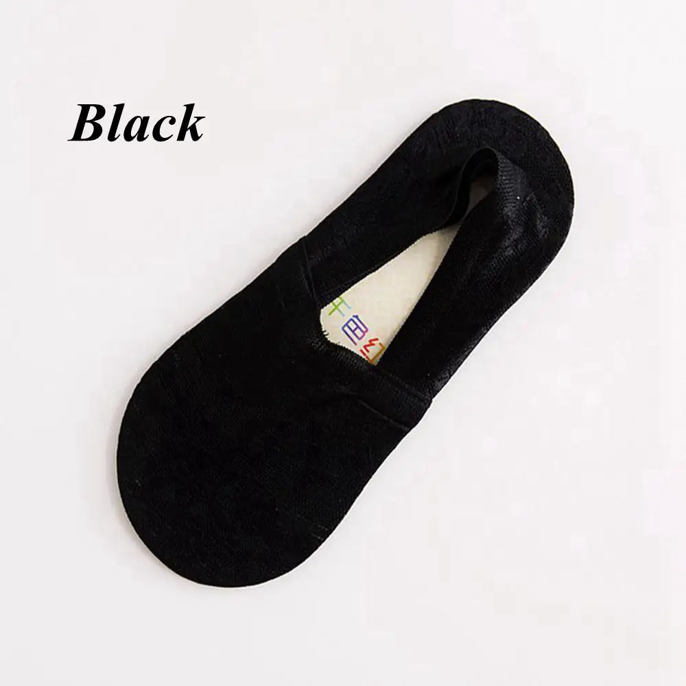 black 1 1 пара Для женщин; модное летнее платье для девочек; Стиль кружевное платье с цветочным рисунком короткие носки противоскользящие невидимые носки до лодыжки Sox летнее хлопковое платье со шнуровкой на невысоком - Цвет: black 1