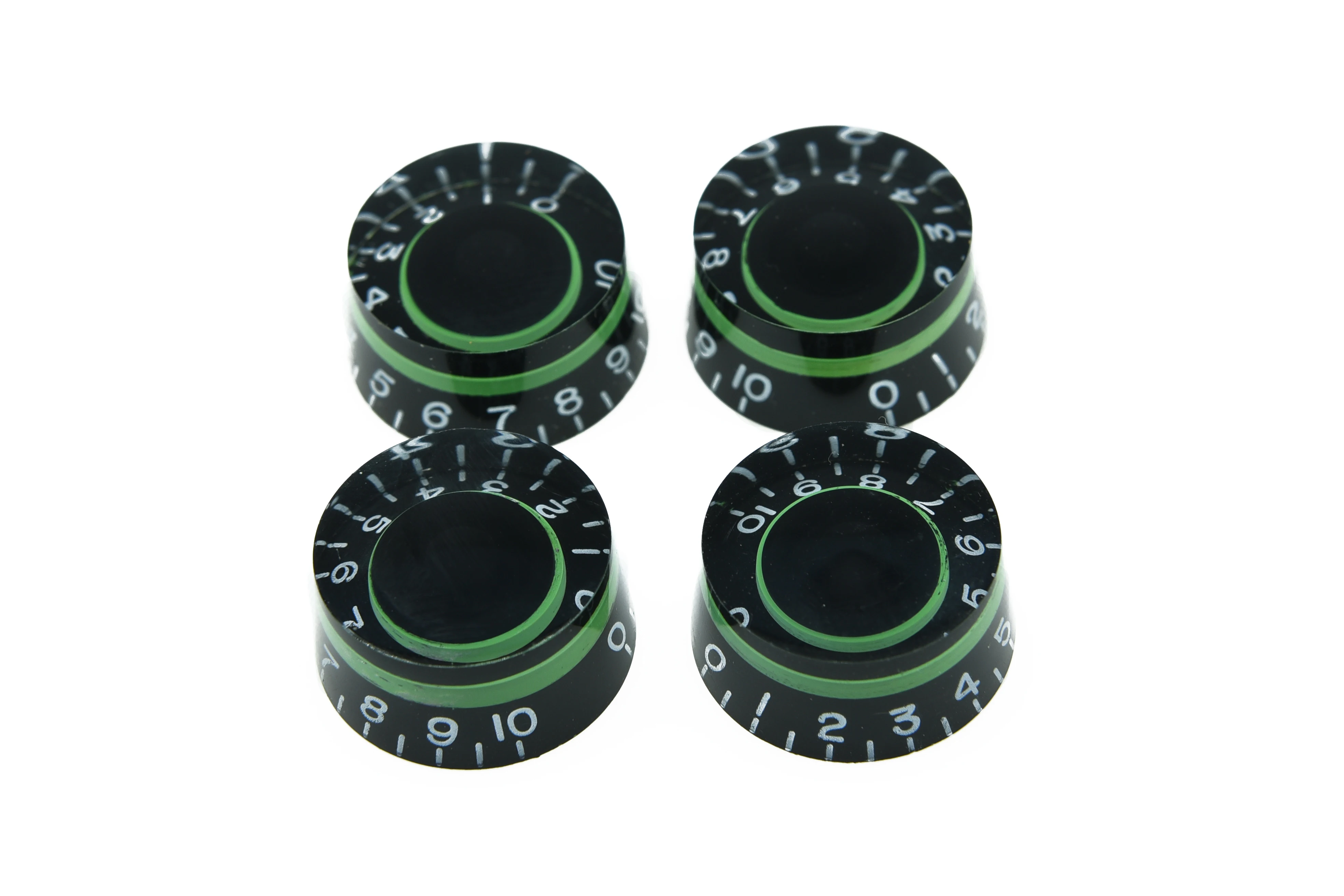 

KAISH Set of 4 LP Guitar Speed Dial Knobs Control Knob Black/Green