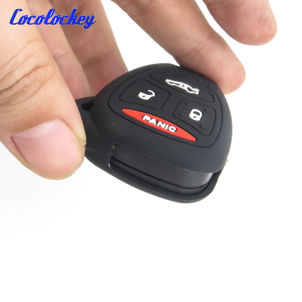 Cocolockey силиконовый чехол для ключей от машины Chrysler 300 Aspen Dodge Dakota Durango Jeep Grand Cherokee 4
