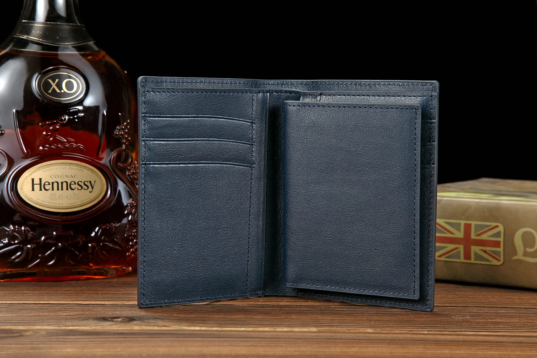 YINTE 2018 кожаный кошелек мужской из натуральной коровьей кожи синий два Полумесяца