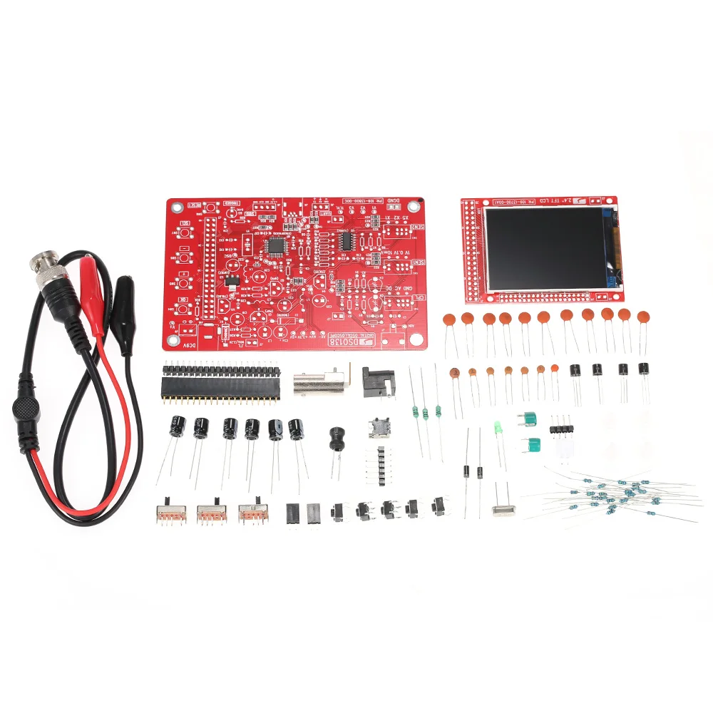 KKMOON DSO138 2 4 &quotTFT карманный цифровой осциллограф Набор DIY частей ручной + акриловый