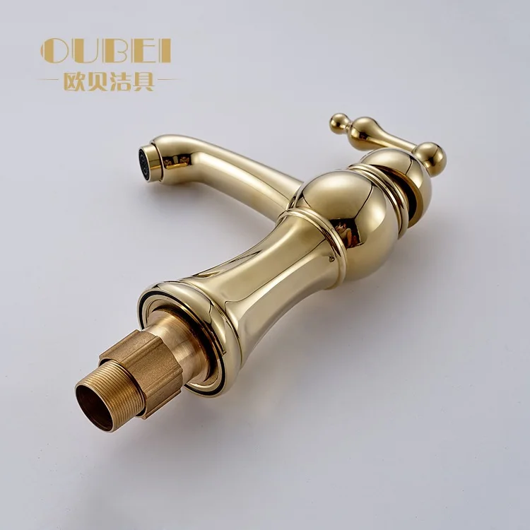 

ITAS-6627 Low-cost bronze gold European basin faucet gravity die-casting is empty coating