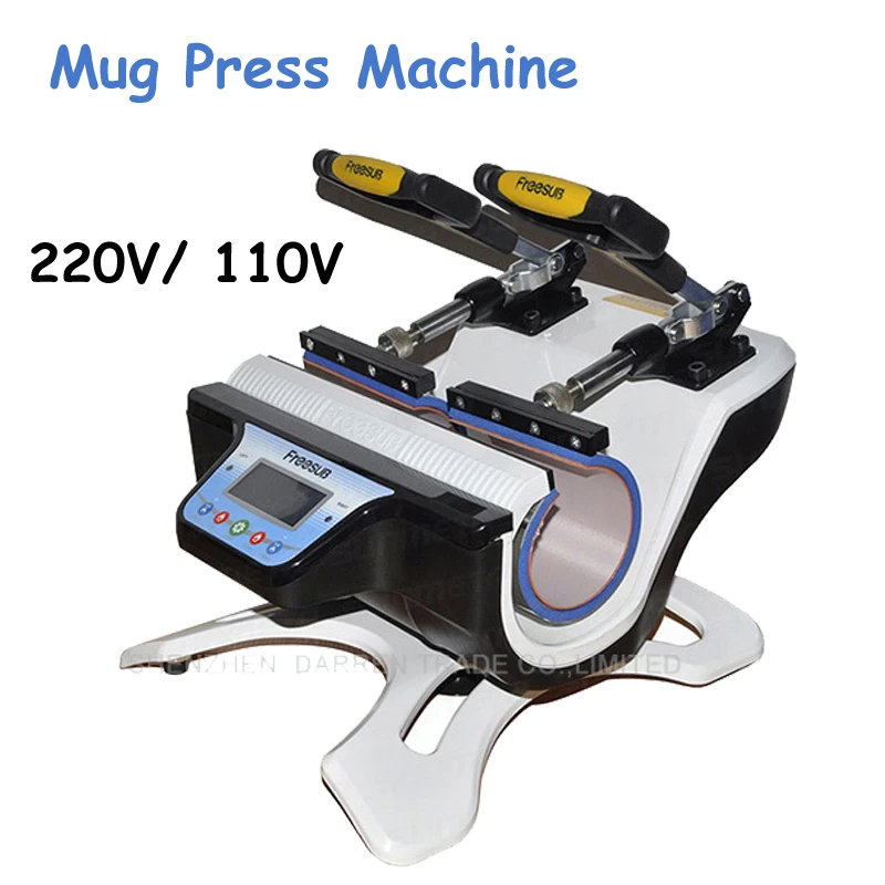 110V/220V Mug Heat Press Machine Mini Double-Station Mug Press Machine Mug Sublimation Transfer Machine ST-210