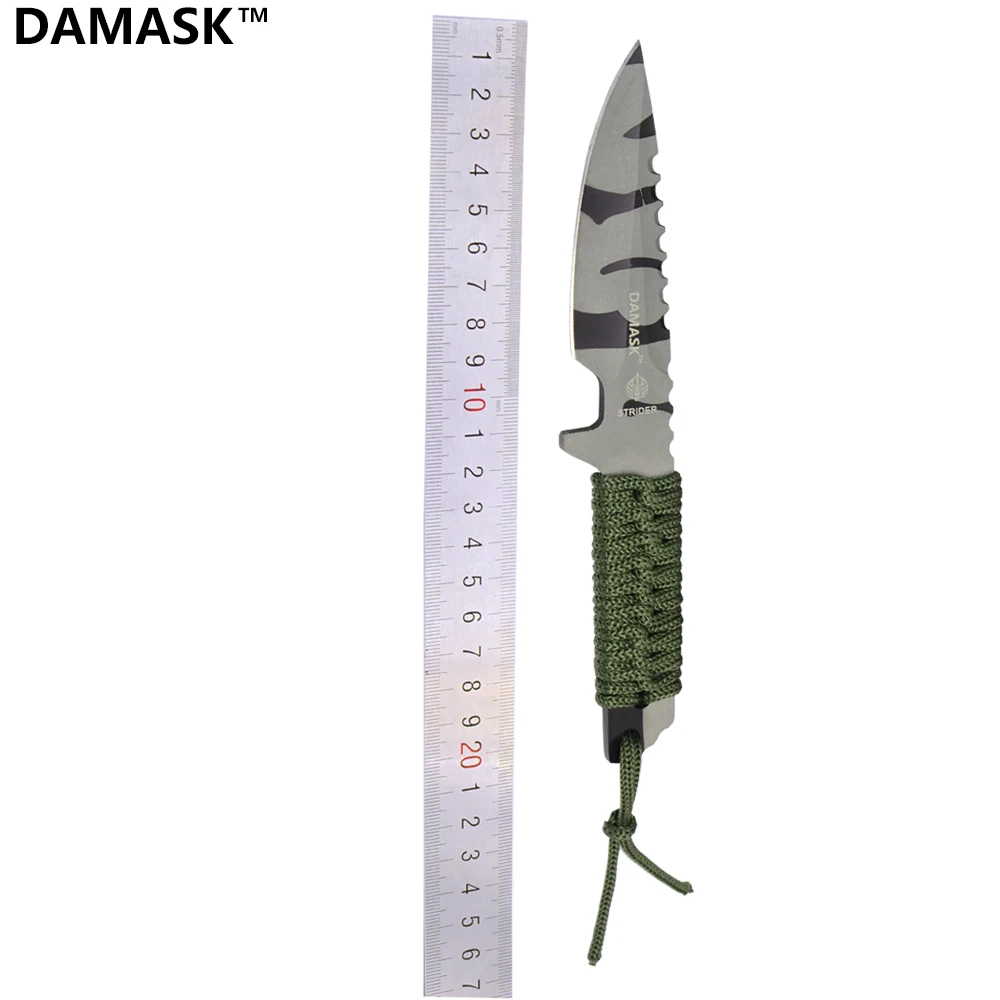 Высокое качество фиксированное лезвие Камуфляж Военный нож многоцелевой