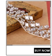 1 ярд/лот 3 ряда пришить Лента Из Бисера Смешанный цвет DIY Bling Rhinestone цепь свадебная одежда украшение ручной работы