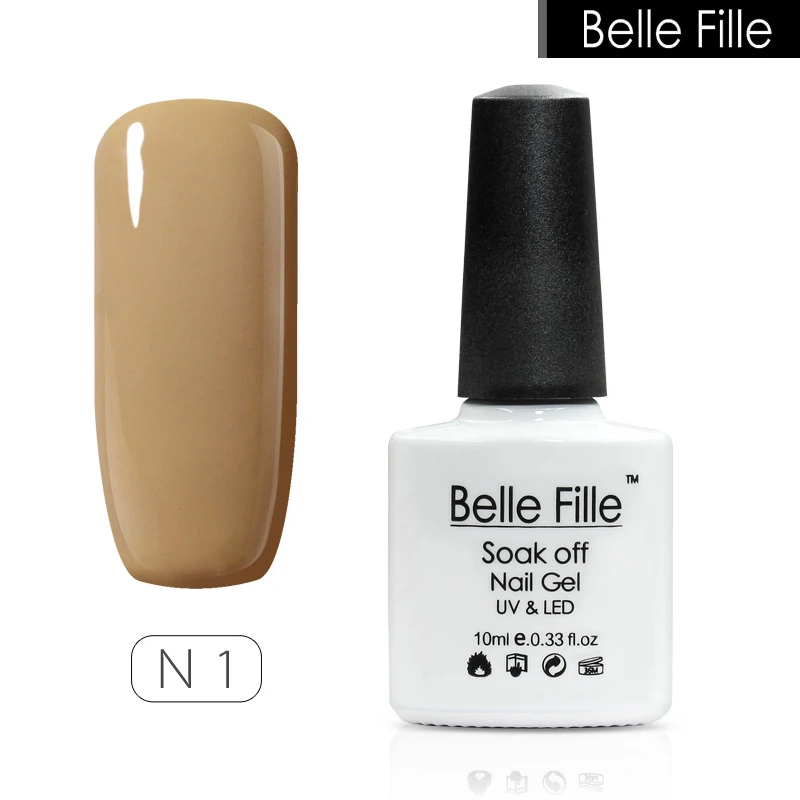 Belle Fille лак для ногтей Гель UV телесного цвета Цветной био Гели Soak Off Vernis