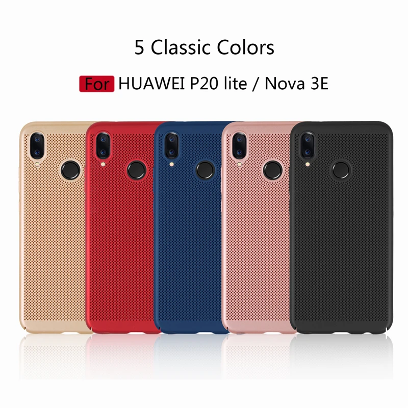 Portefeuille Cooling Ultra Thin Heat dissipation Phone Case for Huawei P20 Lite case p20 Back Cover Hard PC Plastic Shell |