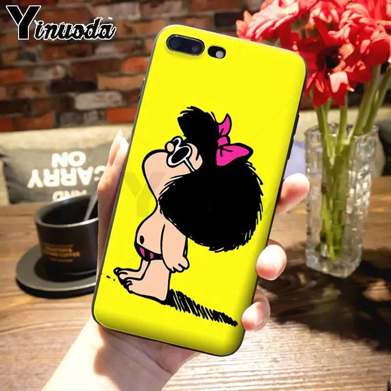 Чехол Yinuoda Mafalda для телефона xiaomi mi 8 9 9t 10pro A1 A2 redmi 7 8a 9a note5 note7 note8pro 8t note9s 9procase|Бамперы|