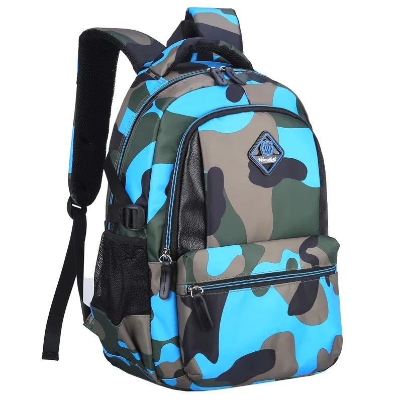 Школьный рюкзак для девочек и мальчиков, камуфляжный, водонепроницаемый, 2021