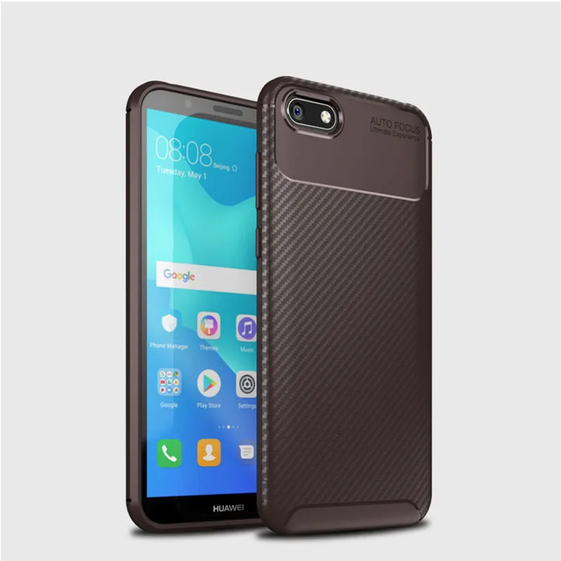 Чехол для honor 7a dua-l22, чехол для huawei y5 prime, Мягкий Силиконовый ТПУ 360, защитный противоударный водонепроницаемый 5,45 - Цвет: Brown