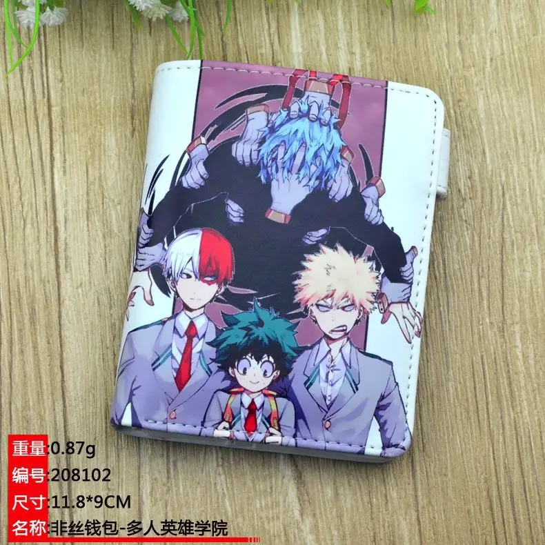 My Hero Academia -3 Аниме один кусок короткий кошелек Обезьяна D Луффи Синтетическая кожа кошелек с карманом для монет - Цвет: My Hero Academia -3