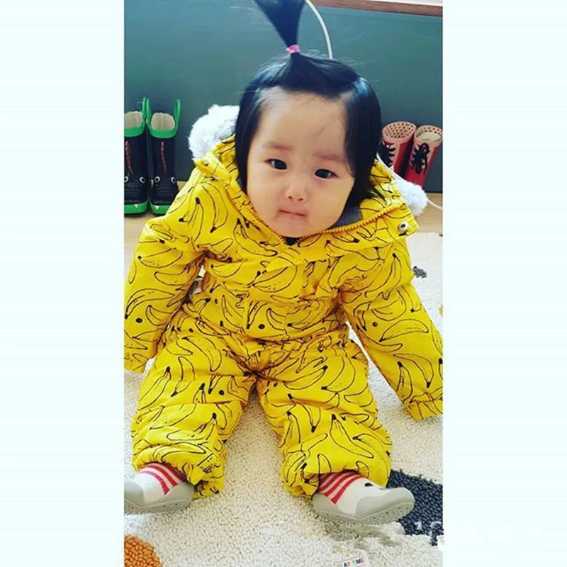 2016 г. зимние теплые флисовые комбинезоны для новорожденных детские парки