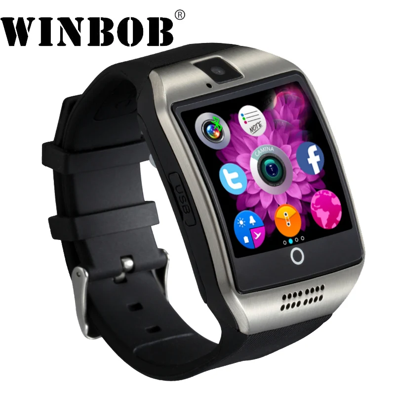 2018 MTK6261 Smart Watch Q18 with Sim&ampTF Card Slot Push Message Camera Bluetooth Connectivity Android Phone better than DZ09 A1 |