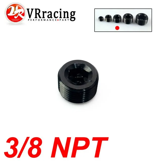 VR 3/8 &quotNPT Трубная резьба шестигранная розетка черная заглушка npt SL932 06|vr racing|plug