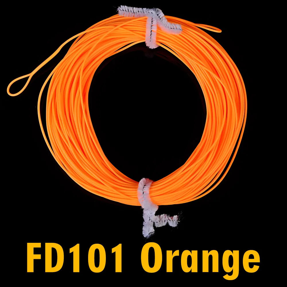 Оранжевый PRO BEROS 100FT Вес вперед плавающей Fly лески WF-2F/3F/4F/5F/6F/7F /8F Fly Line Зеленый мох/оранжевый/Fluo желтый Цвет - Цвет: Оранжевый