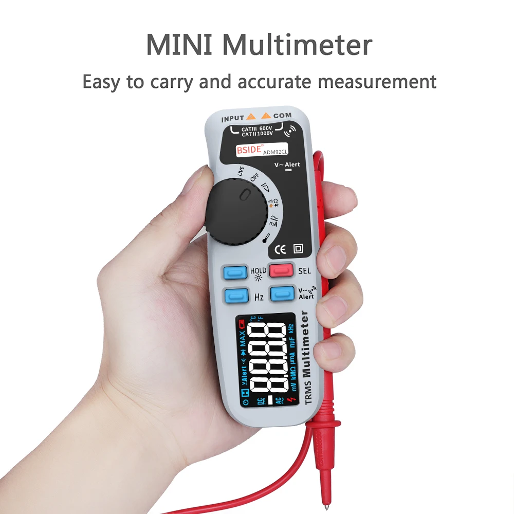 Цифровой мультиметр 6000 отсчетов мини мультитестер вольтметр Омметр измеритель