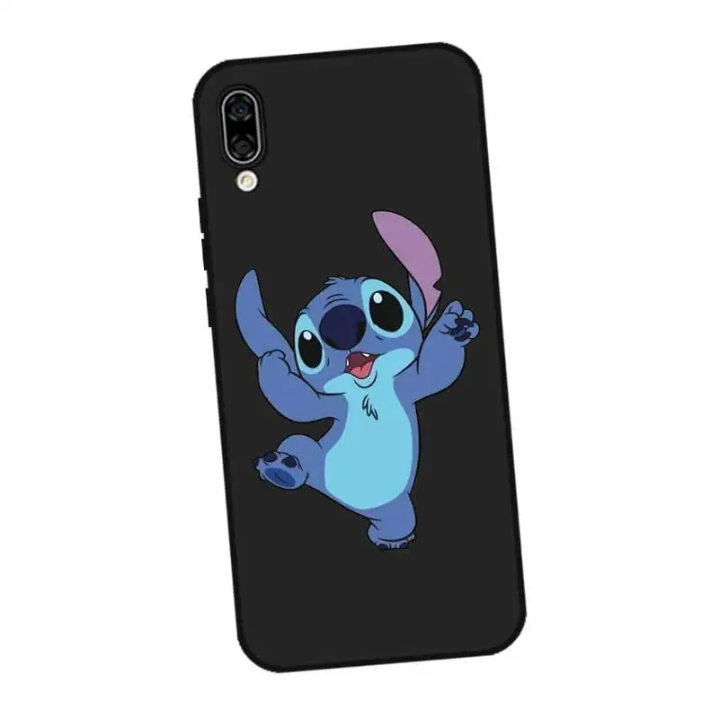 N418 Stitch Black Silicone Case Cover For Huawei Honor 6A 6C 6X 7C 7X 8 Lite Pro |