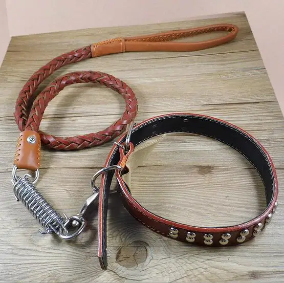 Поводки для больших собак из натуральной кожи черные/коричневые 2016|large dog leash|traction