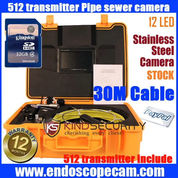 512 Гц сонда передатчика канализация видео труба слива трубоочиститель инспекции