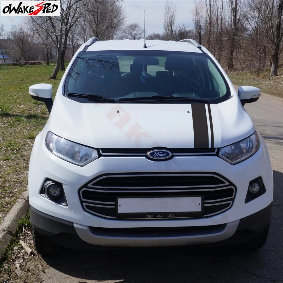 Автомобильный спортивный стиль капот полосы наклейки на авто двигателя крышка