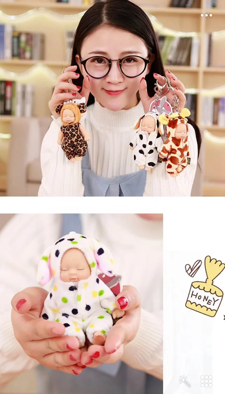 Детские куклы Плюшевые Bjd bebe Кукла реборн брелок игрушка для детей девочки Рождественский подарок из ПВХ дети Новорожденные игрушки суставы могут двигаться 12 см