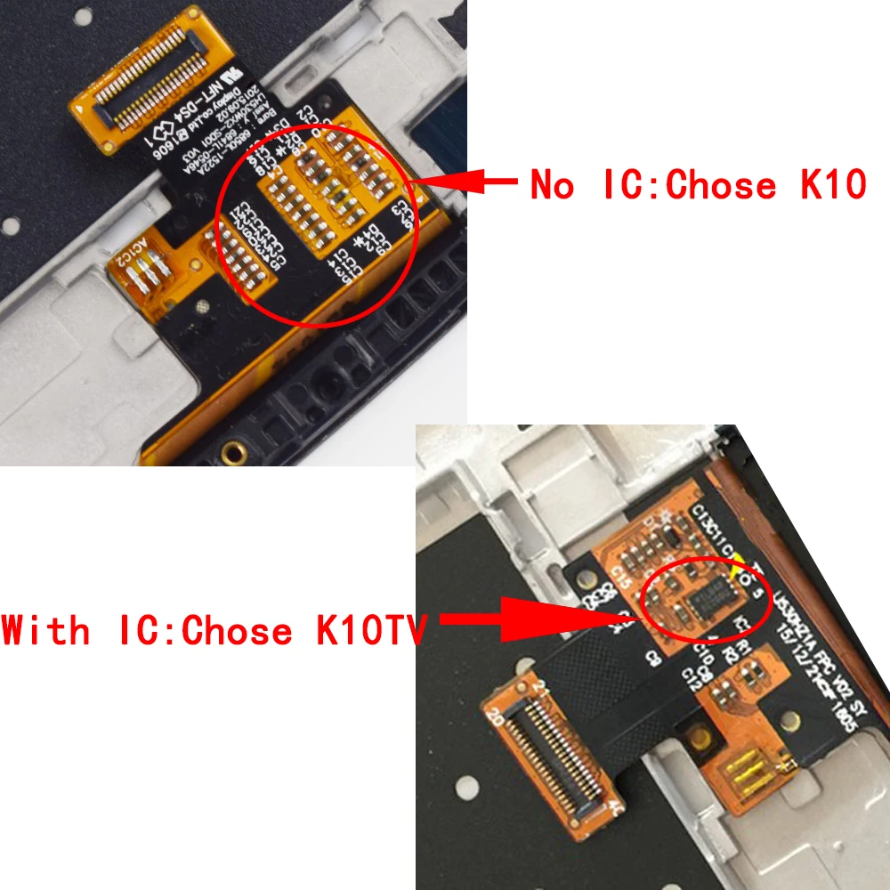 Pantalla LCD de 5,3 pulgadas para LG K10, LTE, K420N, K430, K430, K410, m&oacute;dulo de pantalla t&aacute;ctil, digitalizador con montaje de marco para LG K10LTE-3