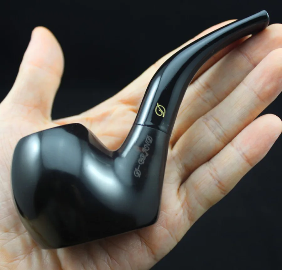 Набор курительных трубок ручной работы из натурального черного дерева для