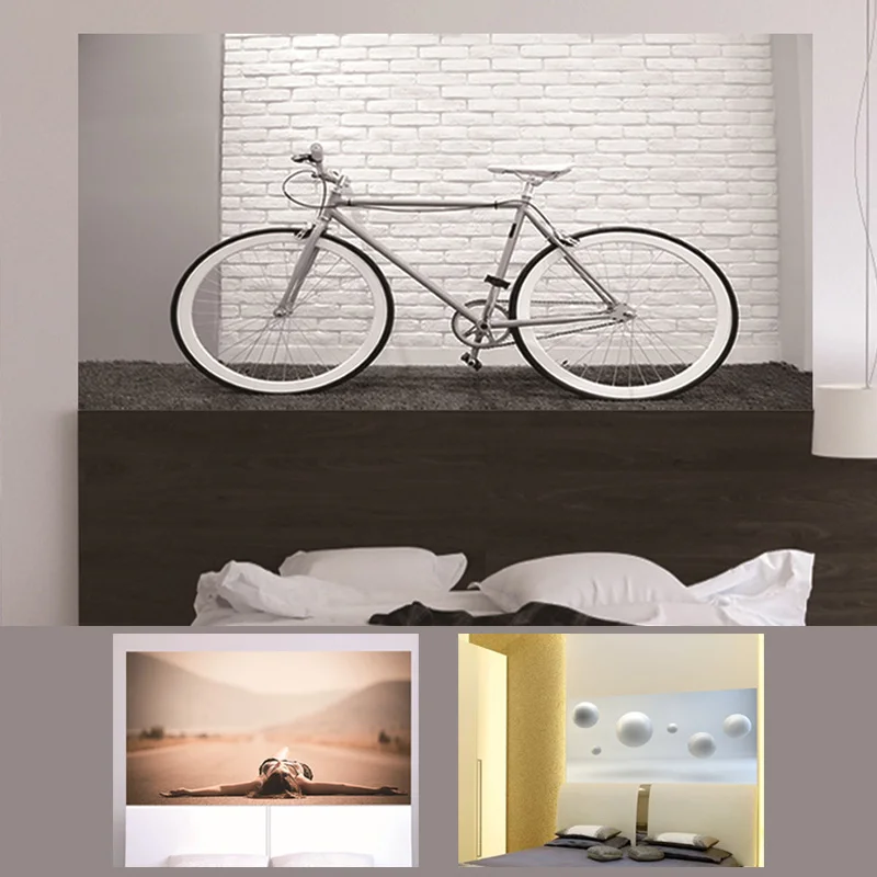 

3D Headboard Sticker Floating Ball Bike Road Girl Bedroom Sofa Background Home Decoration Removable Wall Sticker Mural 90x180cm