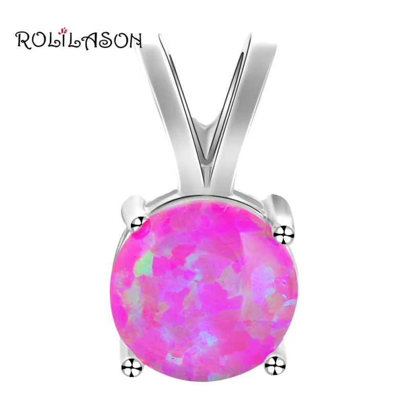 Rolilason продвижение Белый огненный опал Best качество 925 серебряных Цепочки и