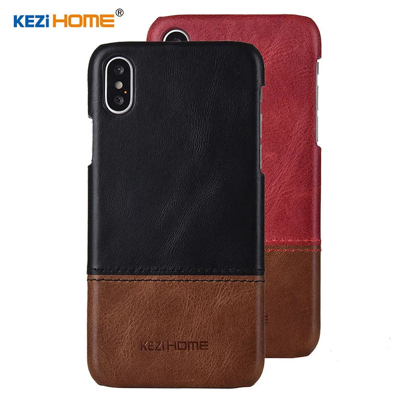 Чехол для iPhone X KEZiHOME, роскошный, хит, цвет, натуральная кожа, твердая задняя крышка, Капа для iPhone X 5,8 '', чехол для телефона s