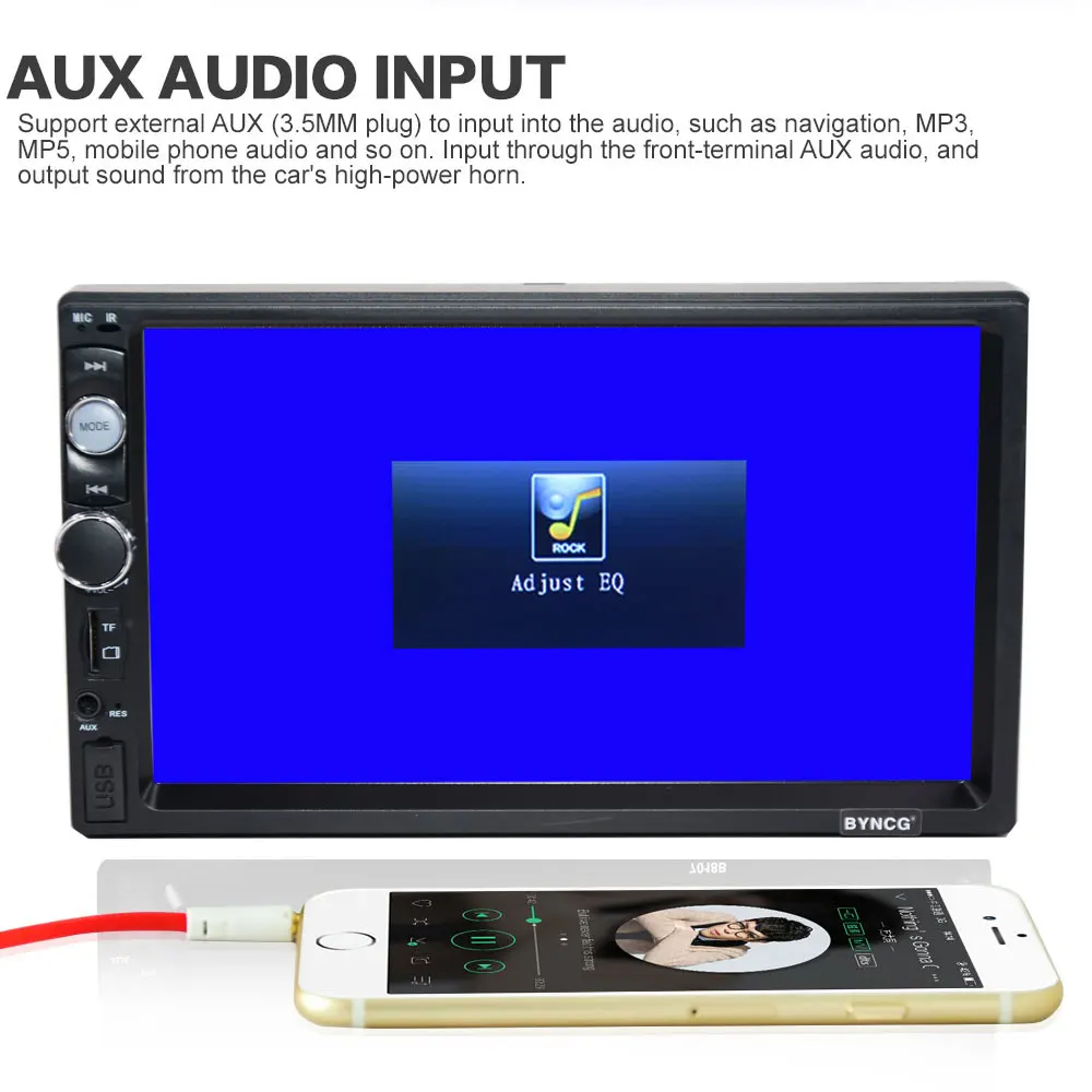 Авто 7010B автомобиль радио MP3 MP4 MP5 плеер Bluetooth V2.0 автомобильный аудио стерео в-тире 2