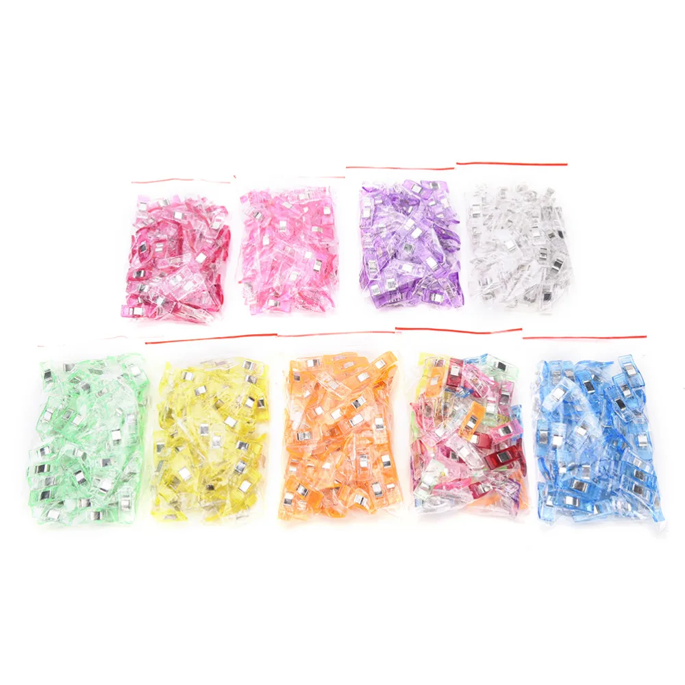 50Pcs Hot High Quality Plastic Clips Holder For DIY Patchwork Fabric Quilting Craft Sewing Knitting 9 Colors | Дом и сад