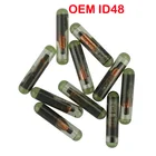 Авто транспондер чипы ID48 Стекло Чип для VW CAN системы 10 шт.лот Заготовка ключа замка зажигания автомобиля IC для автомобиля ключевой программист Бесплатная доставка