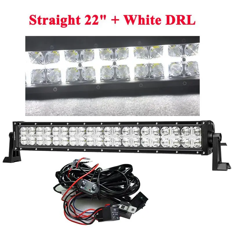 200W White(Wire Kit) CREK 22 32 42 5" 2 режима 7D внедорожный прямой светодиодный рабочий светильник, бар ATV SUV 4x4 светодиодный бар для грузовика 4WD 4x4 внедорожный внедорожник ATV грузовик - Цвет: 200W White(Wire Kit)