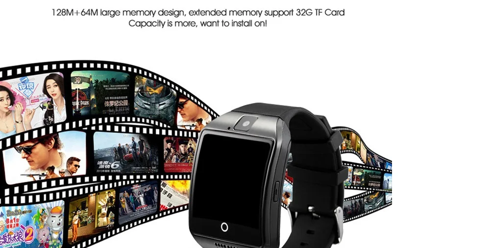 Модные Bluetooth Смарт-часы Q18 с камерой Facebook Whatsapp Twitter Синхронизация SMS Smartwatch поддержка sim-карты TF для IOS Android