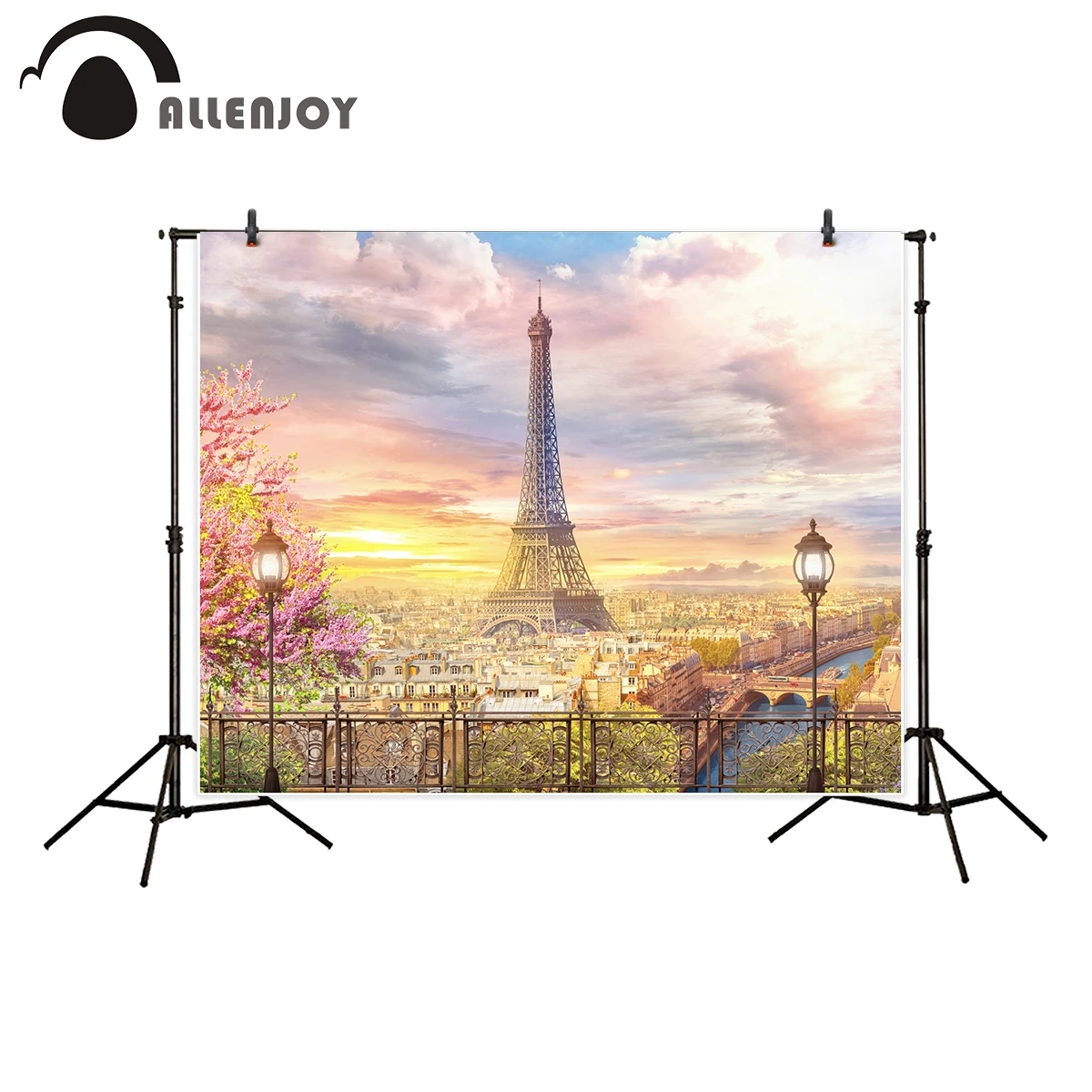 Фон для фотосъемки Allenjoy любовь в Париже башня Цветок город фон фотостудии |