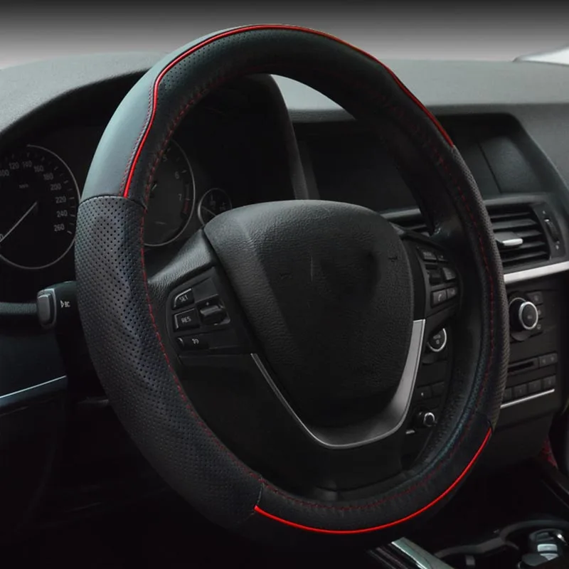 Чехол для руля из натуральной кожи спортивные автомобильные чехлы на руль BMW