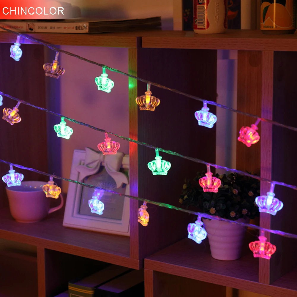 Хрустальная корона праздничные огни 10 м 100 светодиодов светодиодная гирлянда с