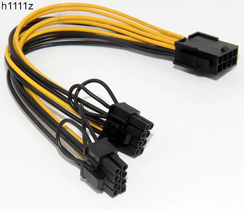 PCI-E PCIE 8p Female to 2Port Dual 8pin 6+2p Male GPU Graphics Video Card Power Cable Cord 18AWG Wire for BTC Miner Mining | Компьютеры и