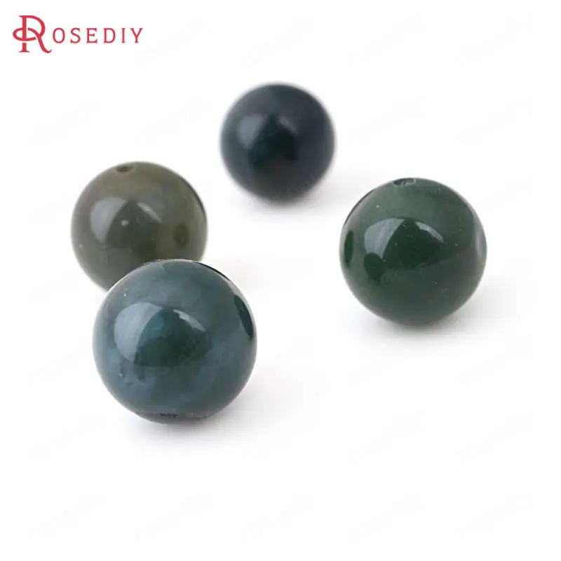 16PCS 10MM 12MM Natural Stone Round Beads Ball Diy Jewelry Findings Necklaces Earrings Bracelets Accessories | Украшения и