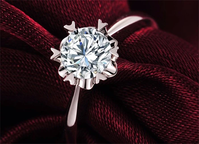 Женское Обручальное Кольцо YINHED роскошное кольцо из стерлингового серебра 925