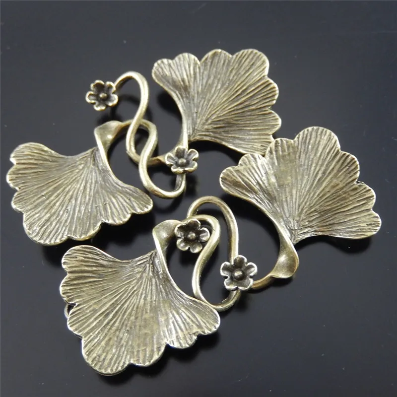 8 шт. медные Подвески в виде листьев гинкго 29 х26 мм|ginkgo leaf necklace|leaf charms bronzependant |