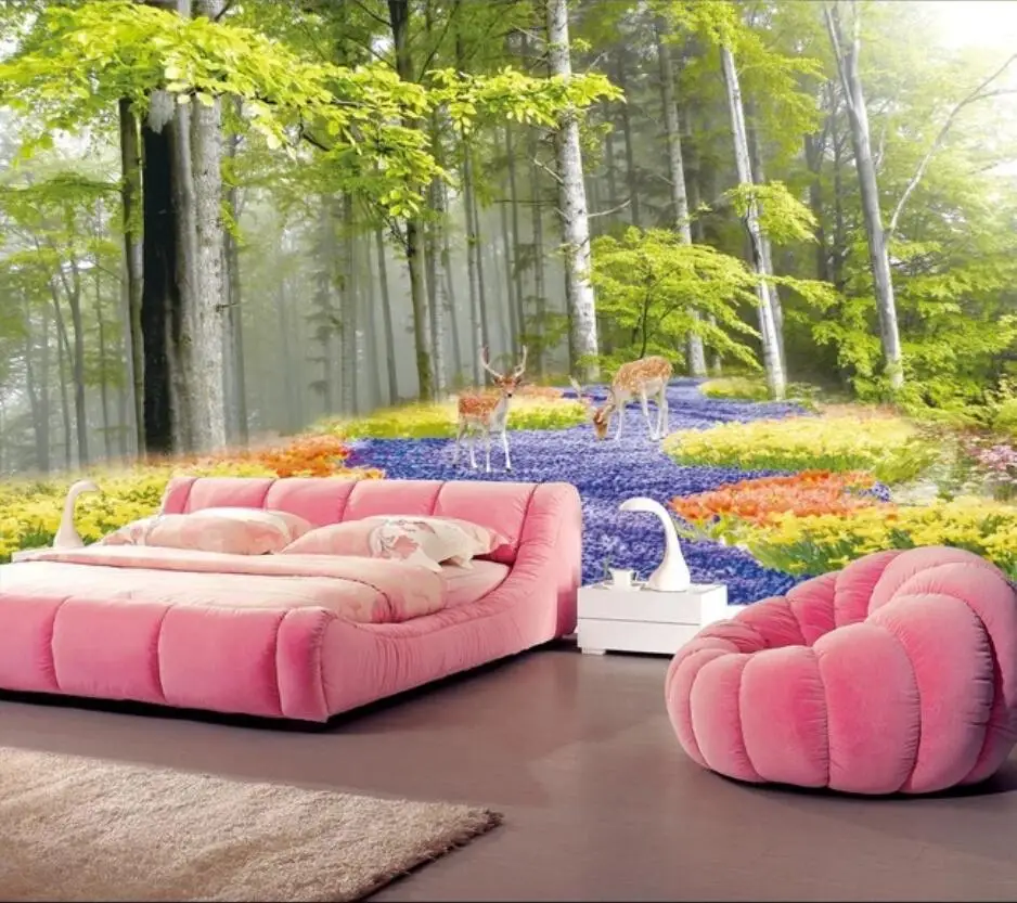 Обои на заказ, 3d стерео фотообои, красивые пейзажи, красивая наклейка, ТВ фон, обои