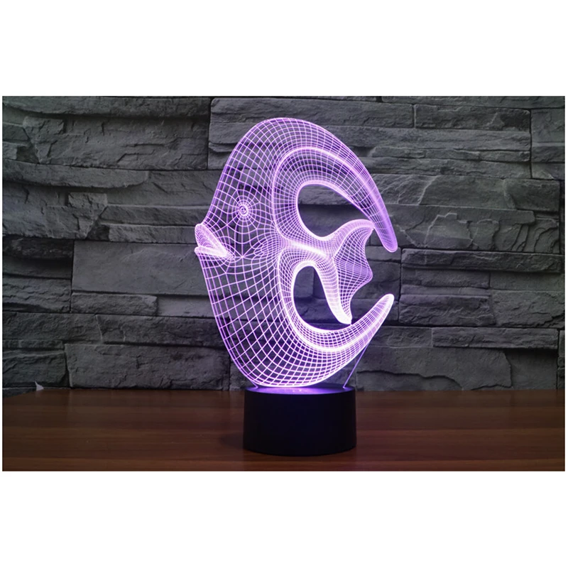 Горячая креативная 3D акриловая лампа Милая Коралловая рыба Led USB ночник 7 цветов Изменение DC 5 V настроение свет настольная лампа дропшиппинг